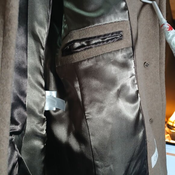 Calvin Klein Womens Wool Blend Button-Front Peacoat Petite Large Classic Warm Ou - Picture 13 of 16